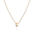 Initials Brick Alphabet Letter Necklace Rose Gold Layered Steel Jewellery